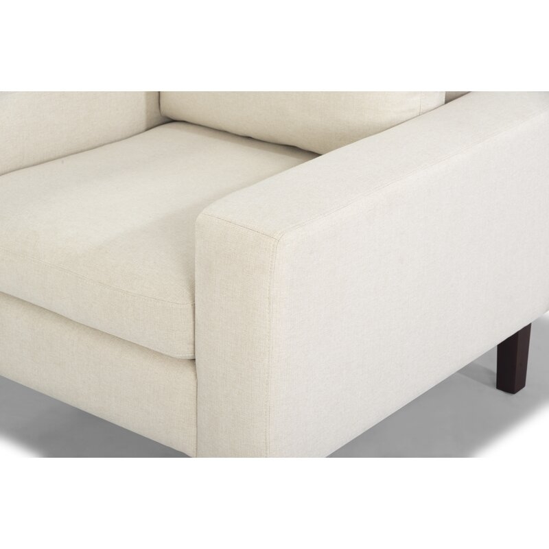 Azekiel 34" W Polyester Blend Armchair, Cream - Image 4