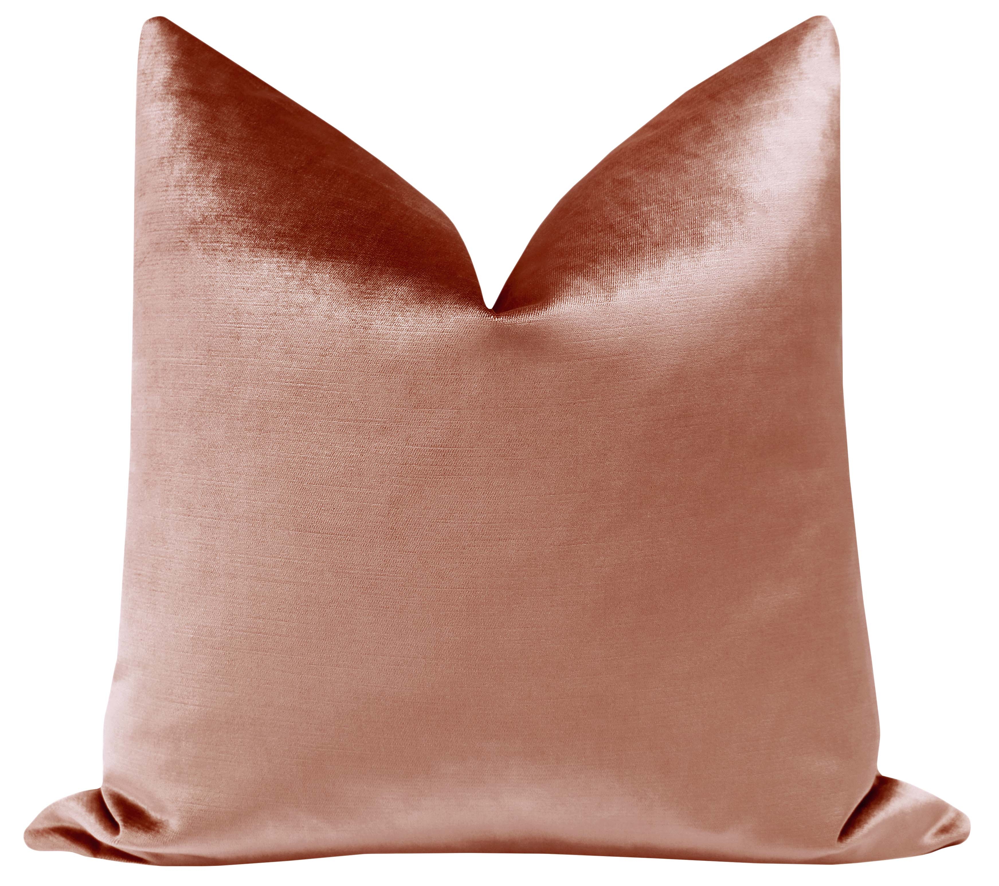 FAUX SILK VELVET // ROSE GOLD - 20" X 20" - Image 0