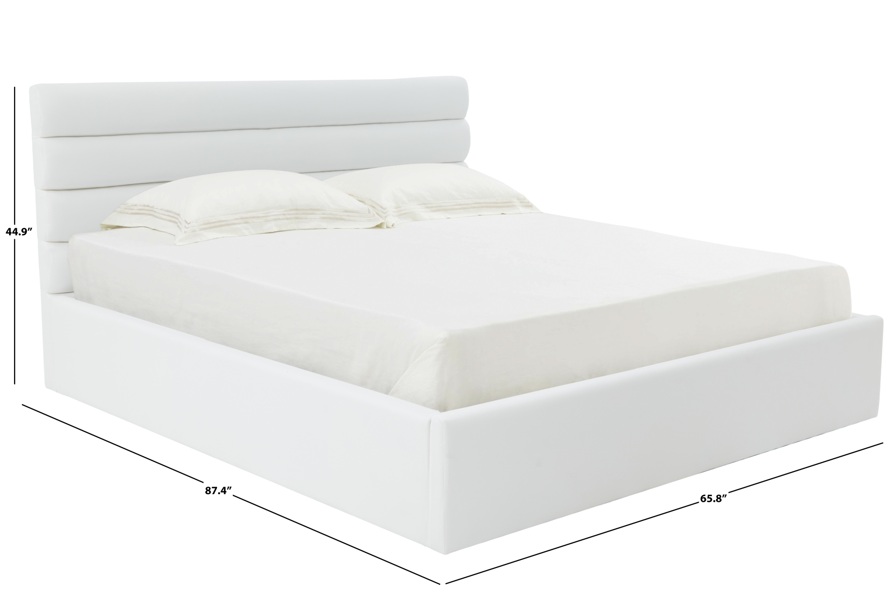 Jaybella Lowprofile Tufted Bed - Ivory - Image 5