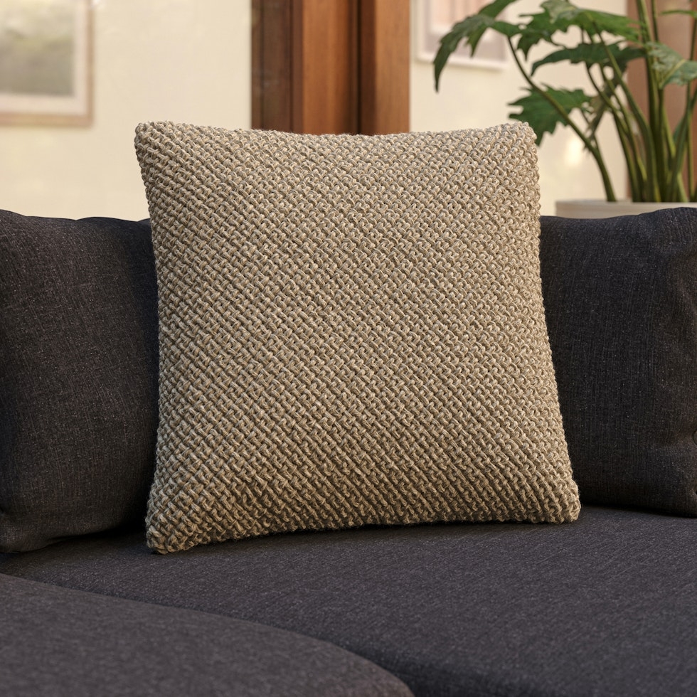 Irving Indoor/Outdoor Pillow - Natural Weave - Image 1