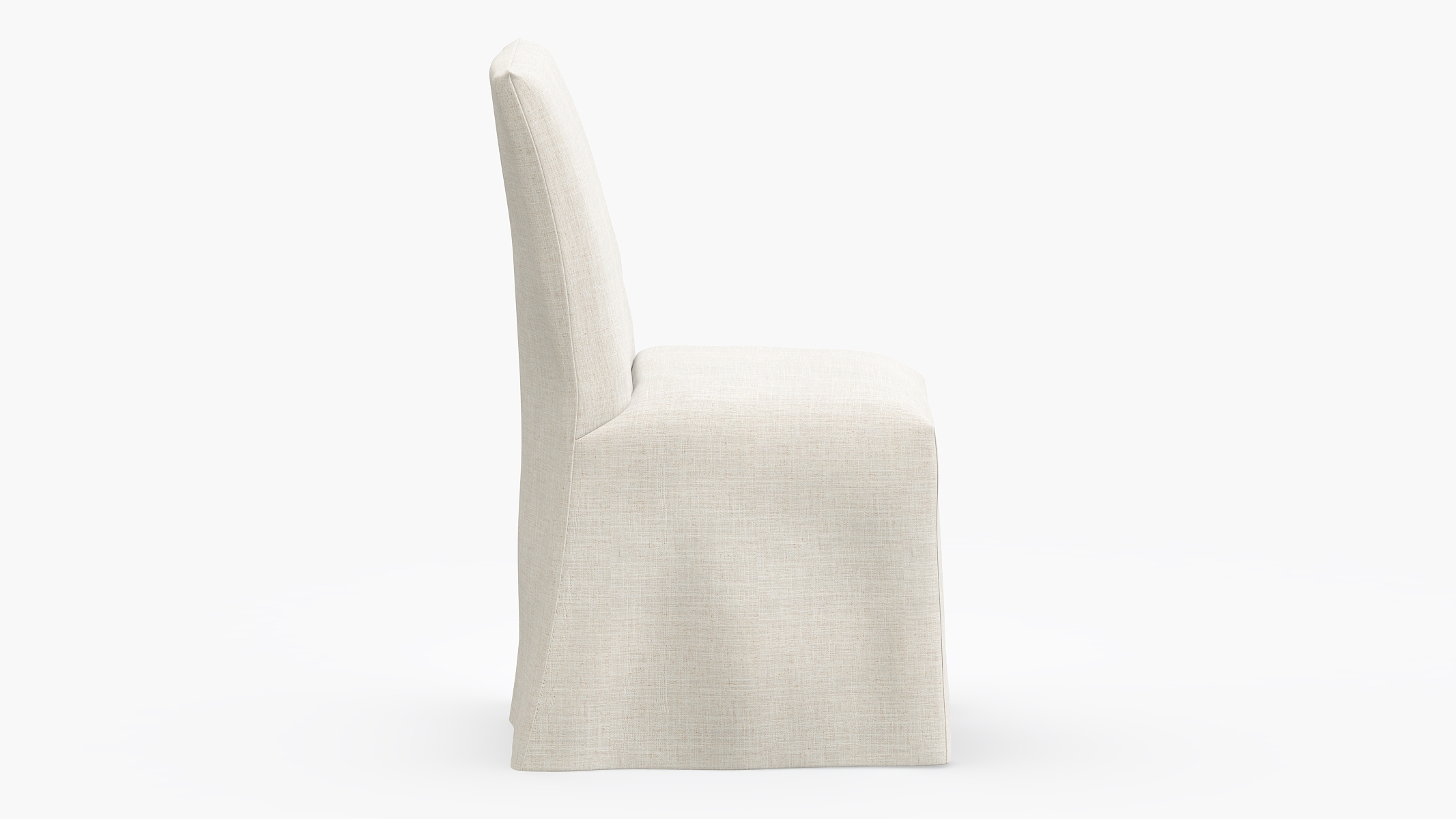 Slipcovered Dining Chair, Talc Everyday Linen - Image 2