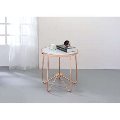 Abi-Louise Small Tea Table, Frosted Glass Coffee Table - Image 0