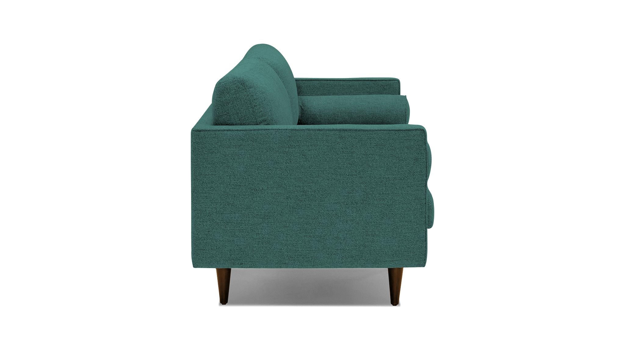 Blue Briar Mid Century Modern Sofa - Prime Peacock - Mocha - Image 2