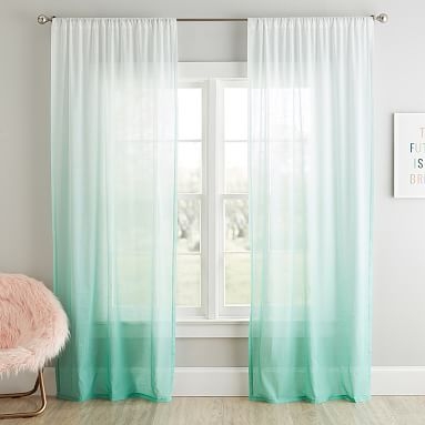Ombre Sheer Curtain Panel, 84", Light Pool - Image 0