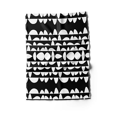 Rochelle Porter Design Oga Tea Towel, Linen & Cotton Canvas, Black & White, 25.5"x17.5" - Image 2