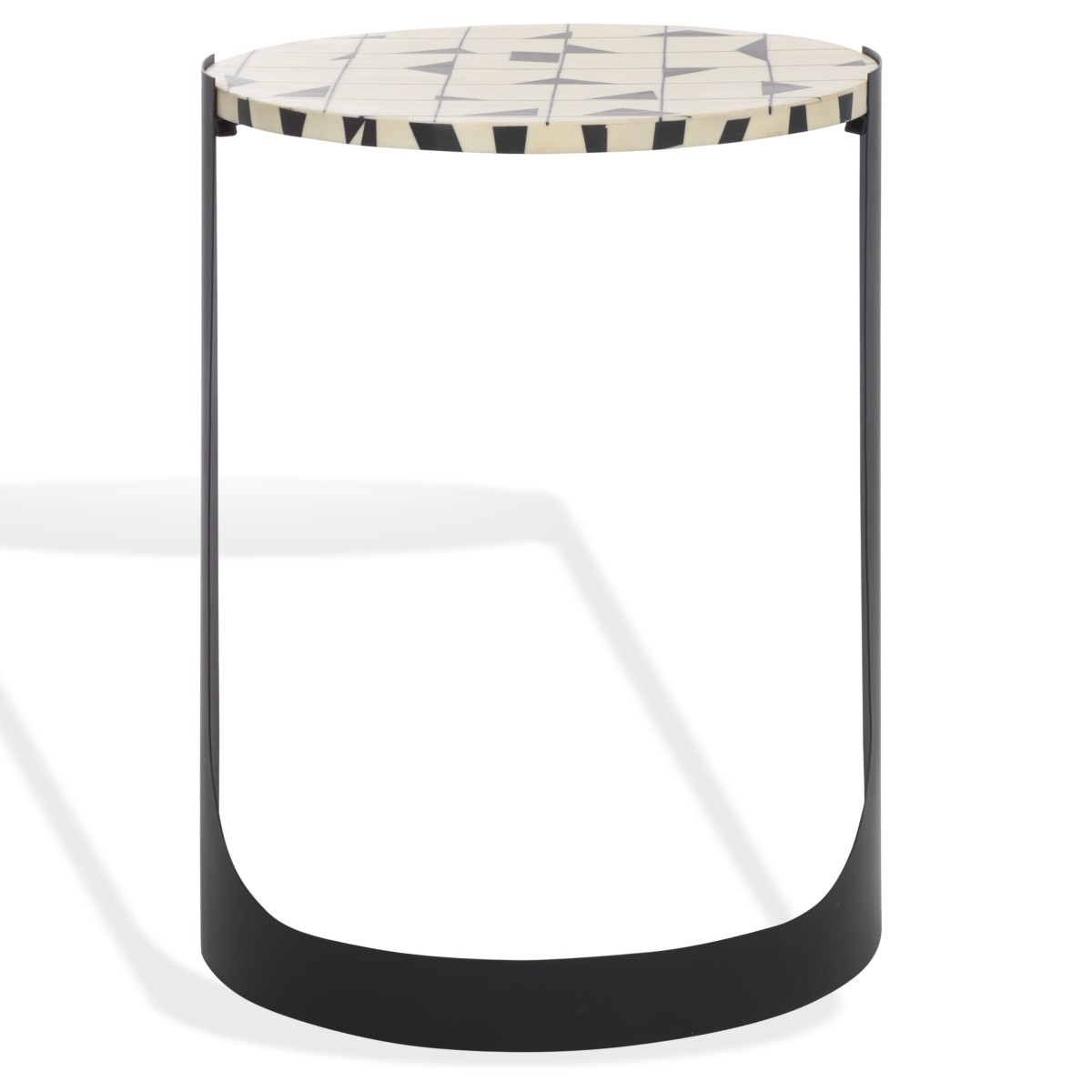 Tomlinson Resin Top Accent Table - Black / White - Image 0