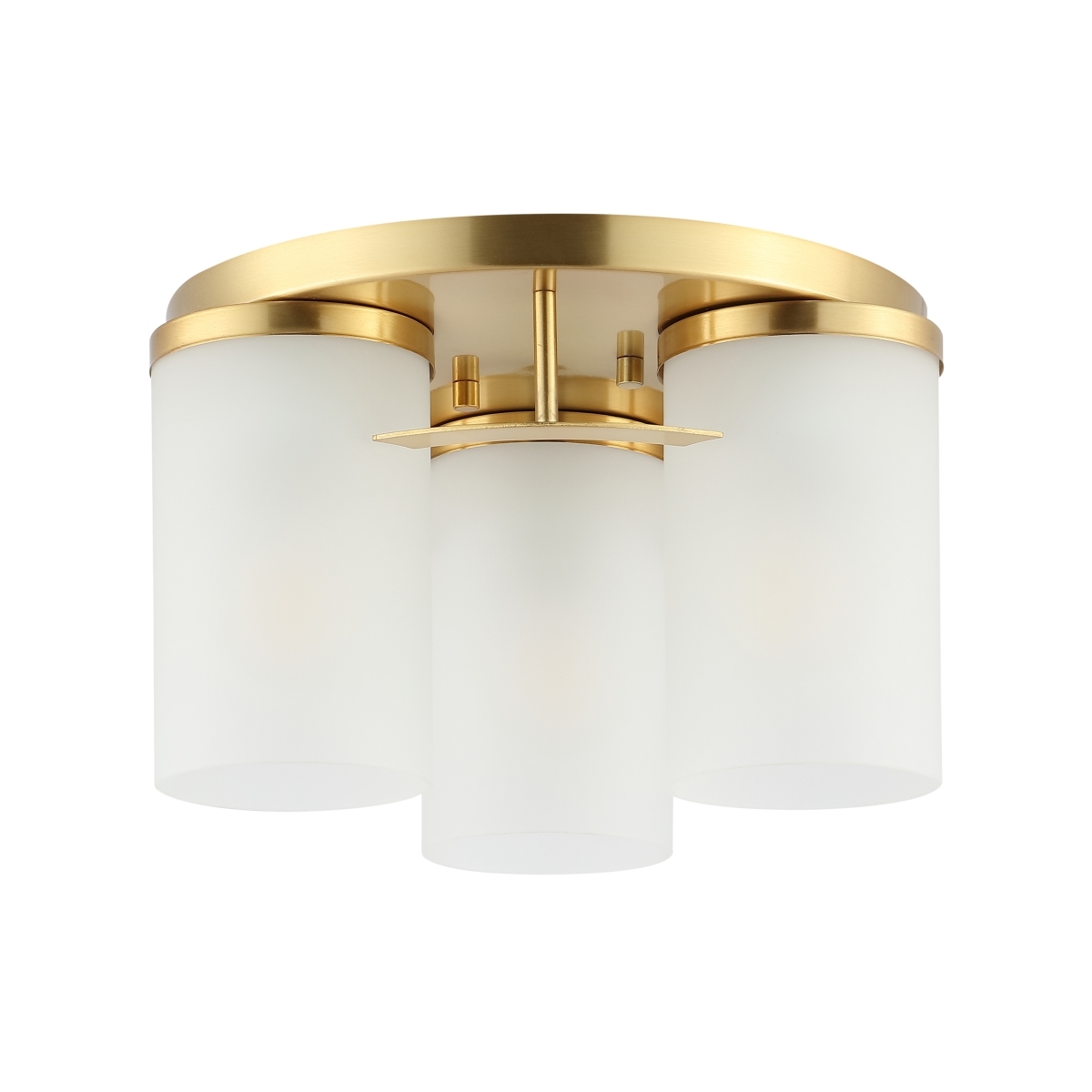Jeffra 3Lt 12.5" Flush Mount - Brass - Safavieh - Image 2