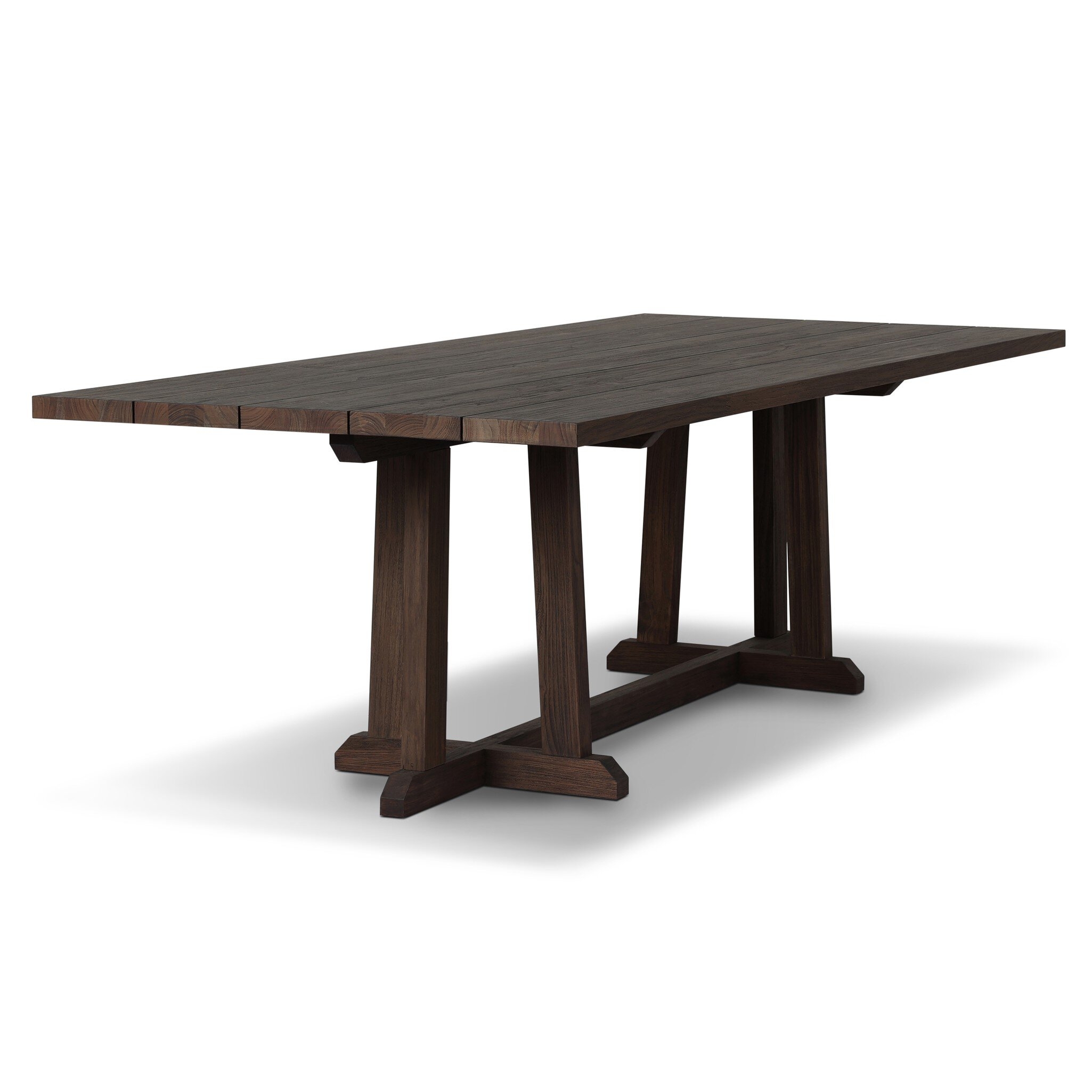 Indie Outdoor Dining Table - Stained Saddle Brown FSC - Image 6