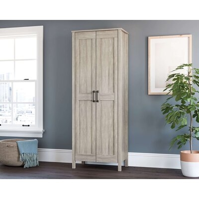 Two-Door Storage Cabinet In Pine Finish - Image 0