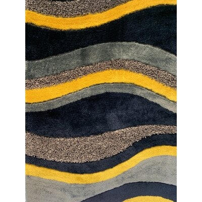 Shag Yellow Latigo Bay Navy Area Rug CarpetSVD22YEL - Image 0