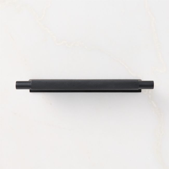 Nicolo Knurled Black Drawer Pull 7" - Image 0