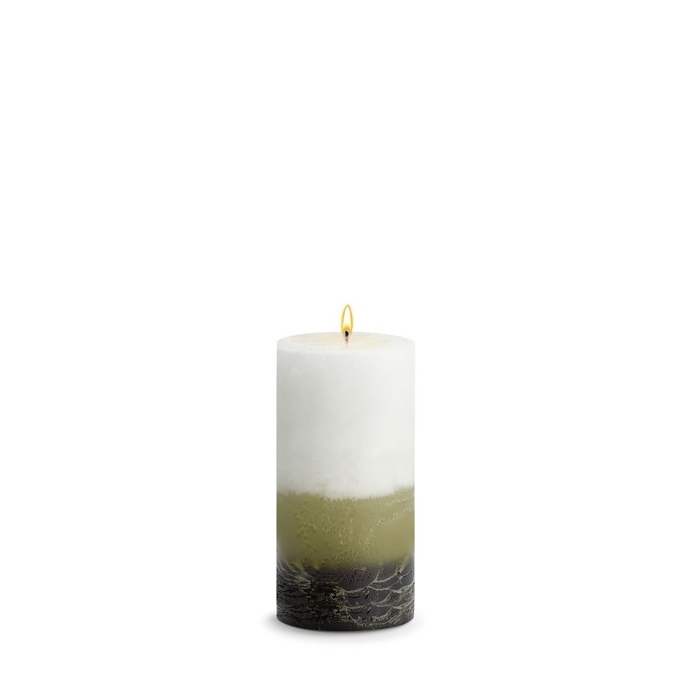 Pillar Candle, Wax, Green Tea Fig, 3"x6" - Image 0