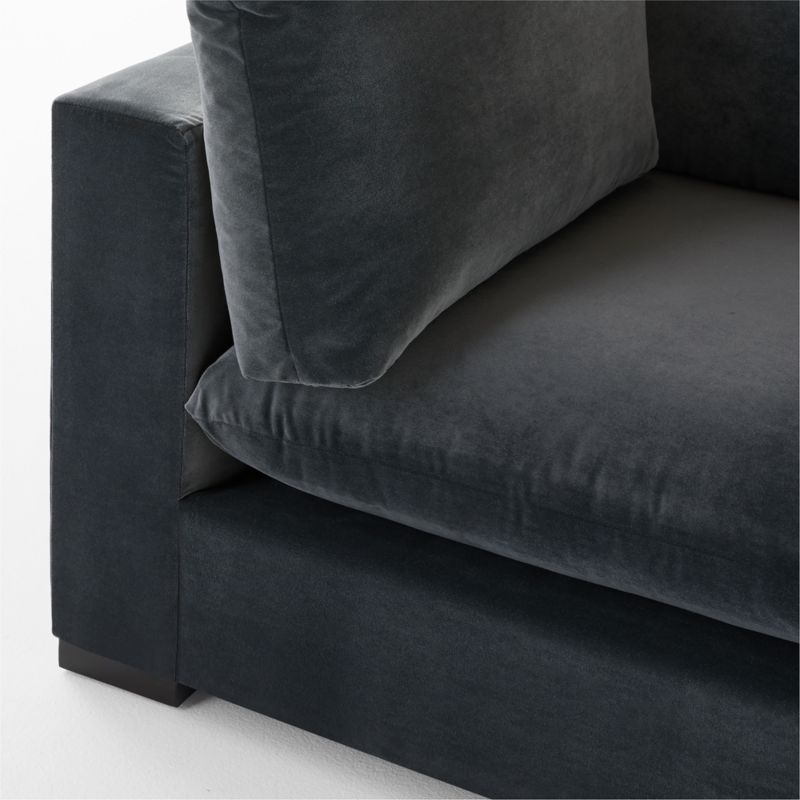 Deseo Charcoal Grey Performance Velvet Standard Depth Corner Chair - Image 6