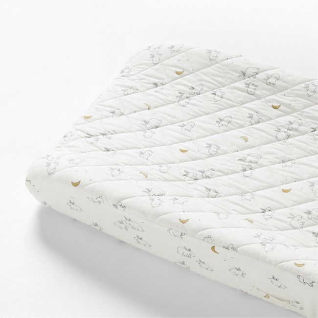Stay Cool Cozy Bunny Organic Cotton Baby Changing Pad Cover - Image 0