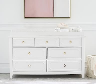 Ava Regency Extra Wide Dresser & Topper, Simply White - Image 2