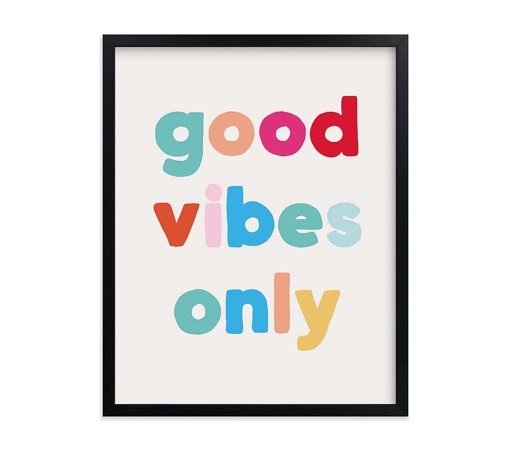 Minted(R) My Type Good Vibes Wall Art by Creo Study, 11x14, Black - Image 0