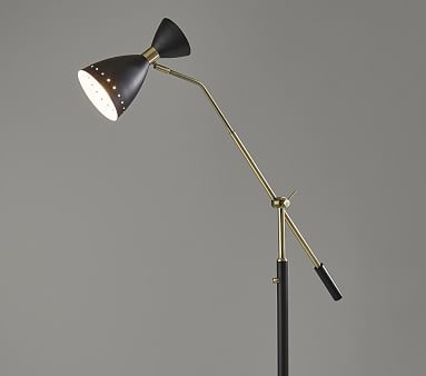 Elias Adjustable Floor Lamp, Black - Image 1
