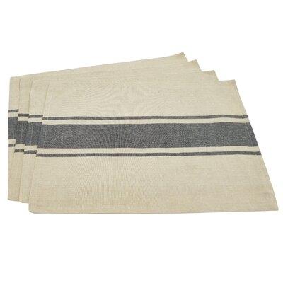 Bertrand Banded 20" Cotton Placemat - Set of 4 - Image 0
