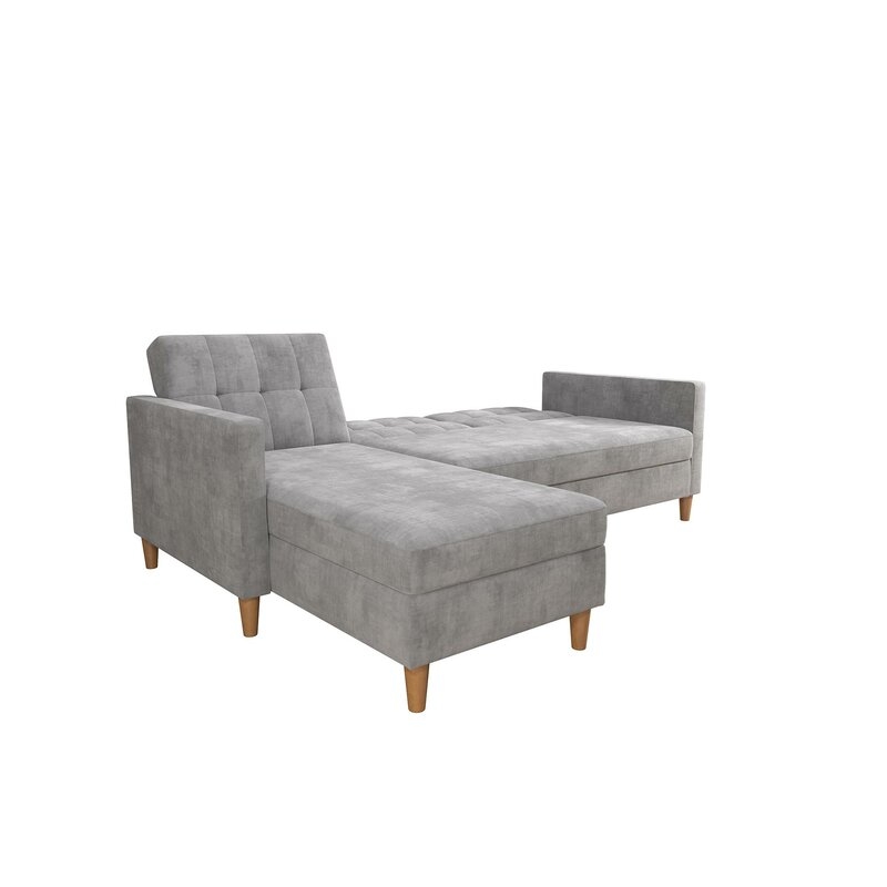 Kayden 84" Wide Reversible Sleeper Sofa & Chaise, Gray - Image 7