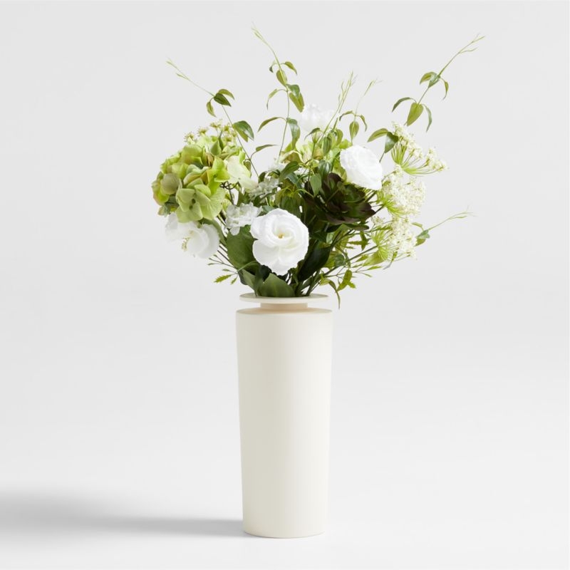 Faux Green and White Greenery Plant Bouquet - Image 1