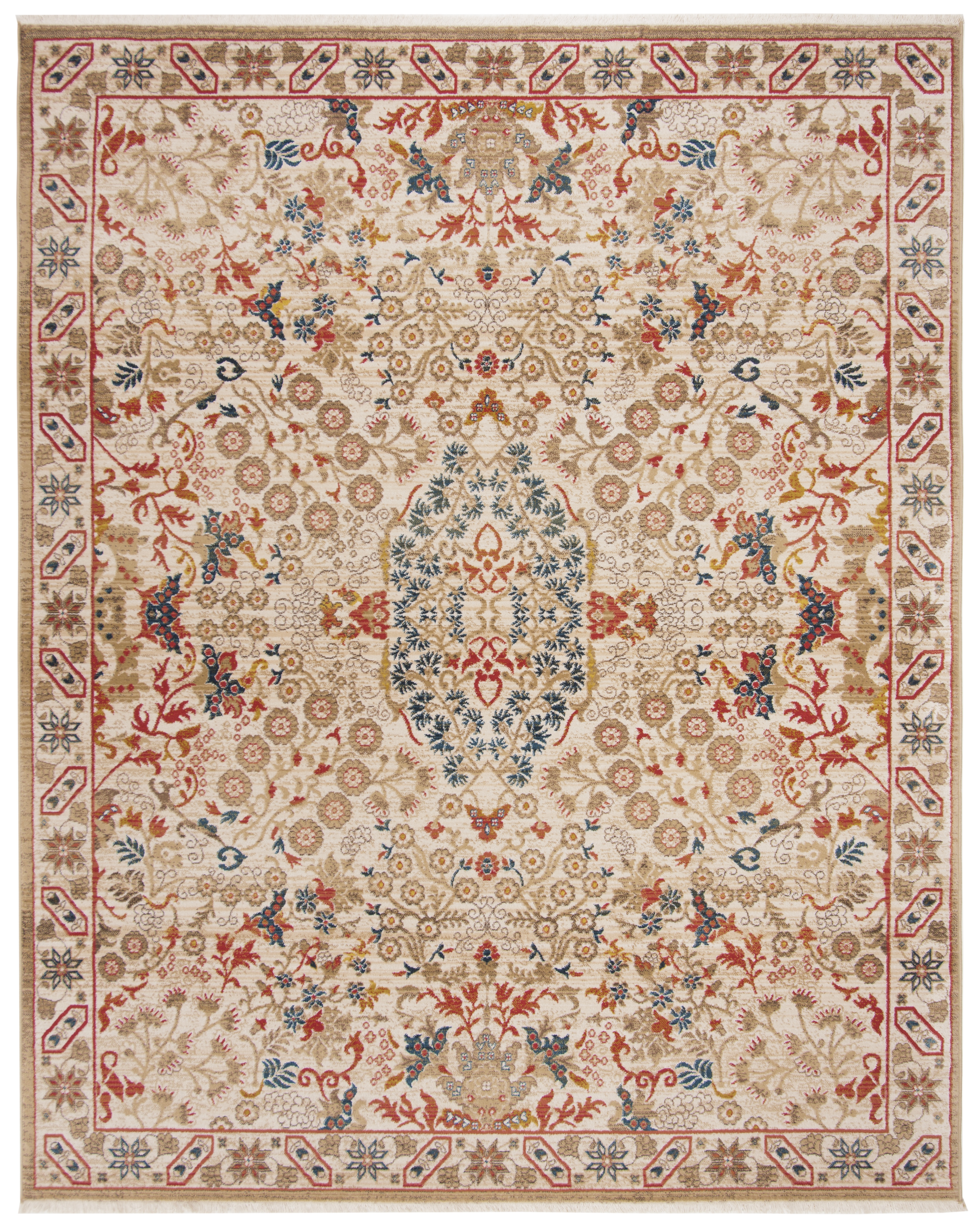 Arlo Home Woven Area Rug, KSN301C, Ivory/Ivory,  8' X 10' - Image 0