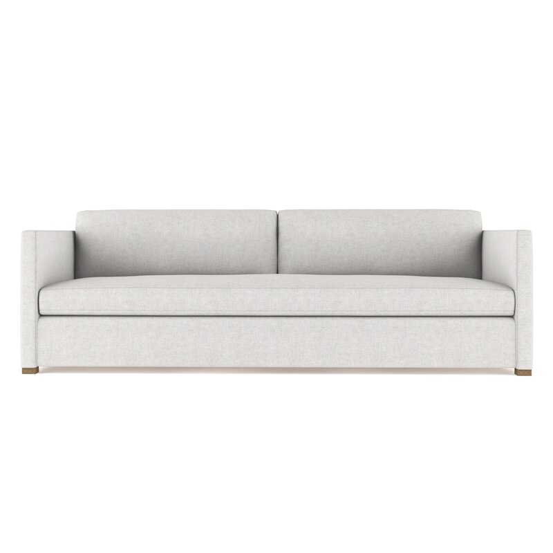 Tandem Arbor Madison Square Arm Sofa Fabric: Silver Streak Velvet, Size: 33" H x 72" W x 41" D - Image 0