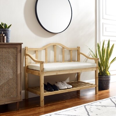 Amilleon Solid Wood Shelves Storage Bench - Image 0