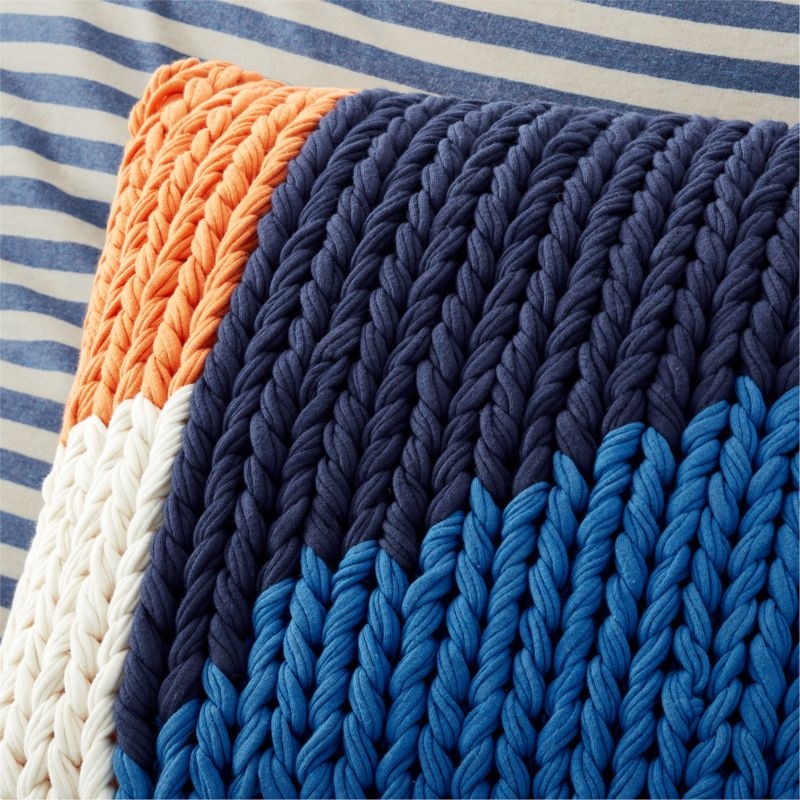 Colorblock Chunky Knit Pillow - Image 1