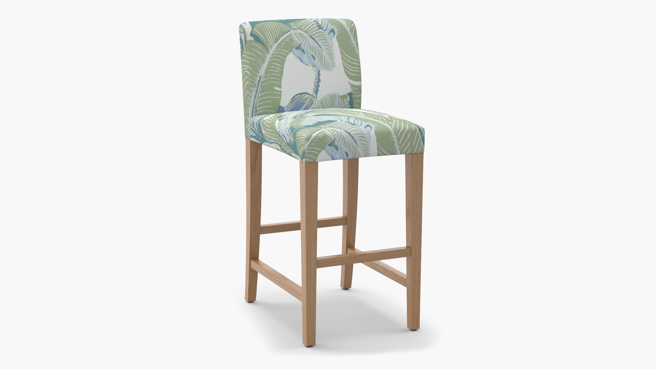 Signature Dining Bar Stool, Pistachio Martinique®, Natural Square Tapered Leg - Image 1