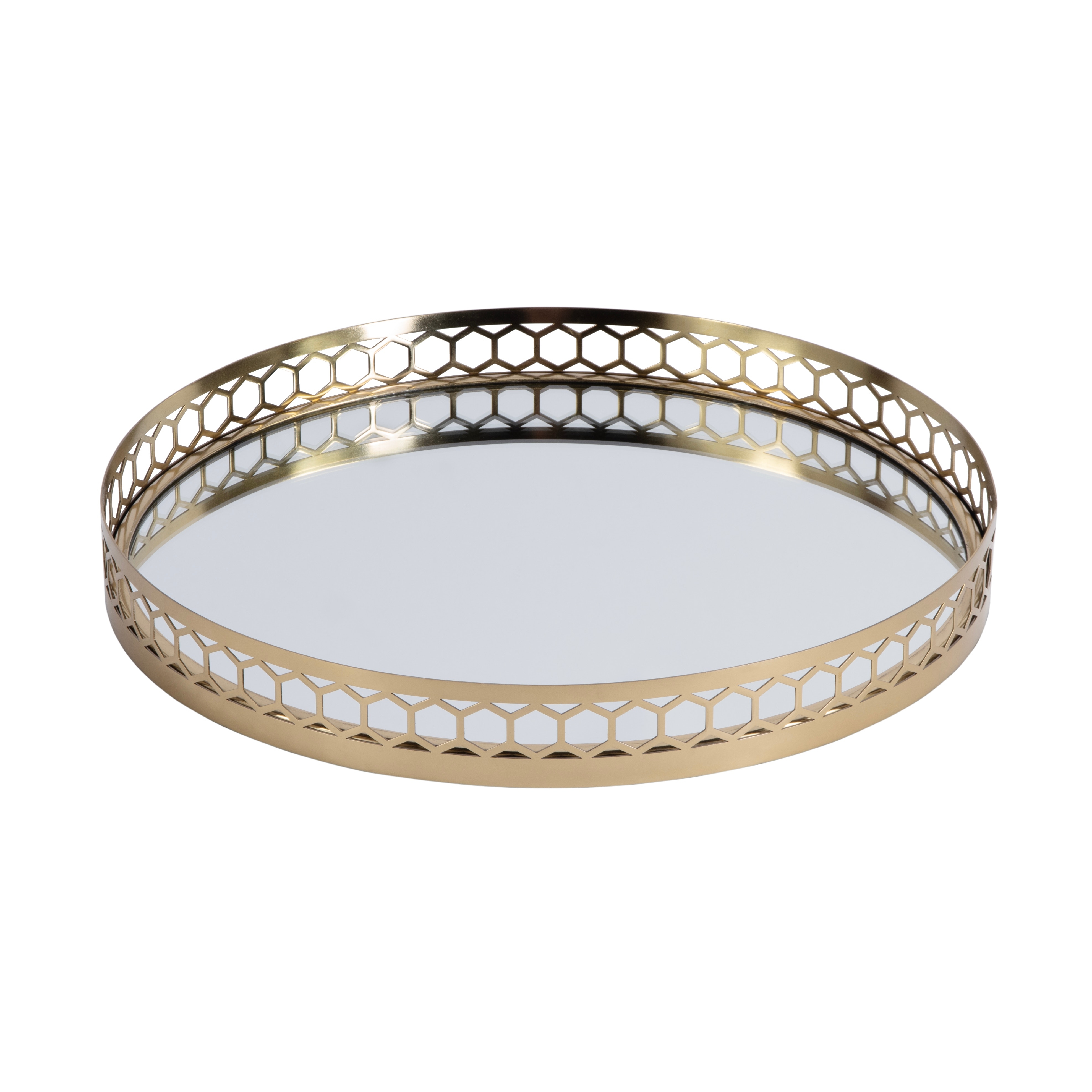 Geneva Polished Gold Serving Tray - Image 0