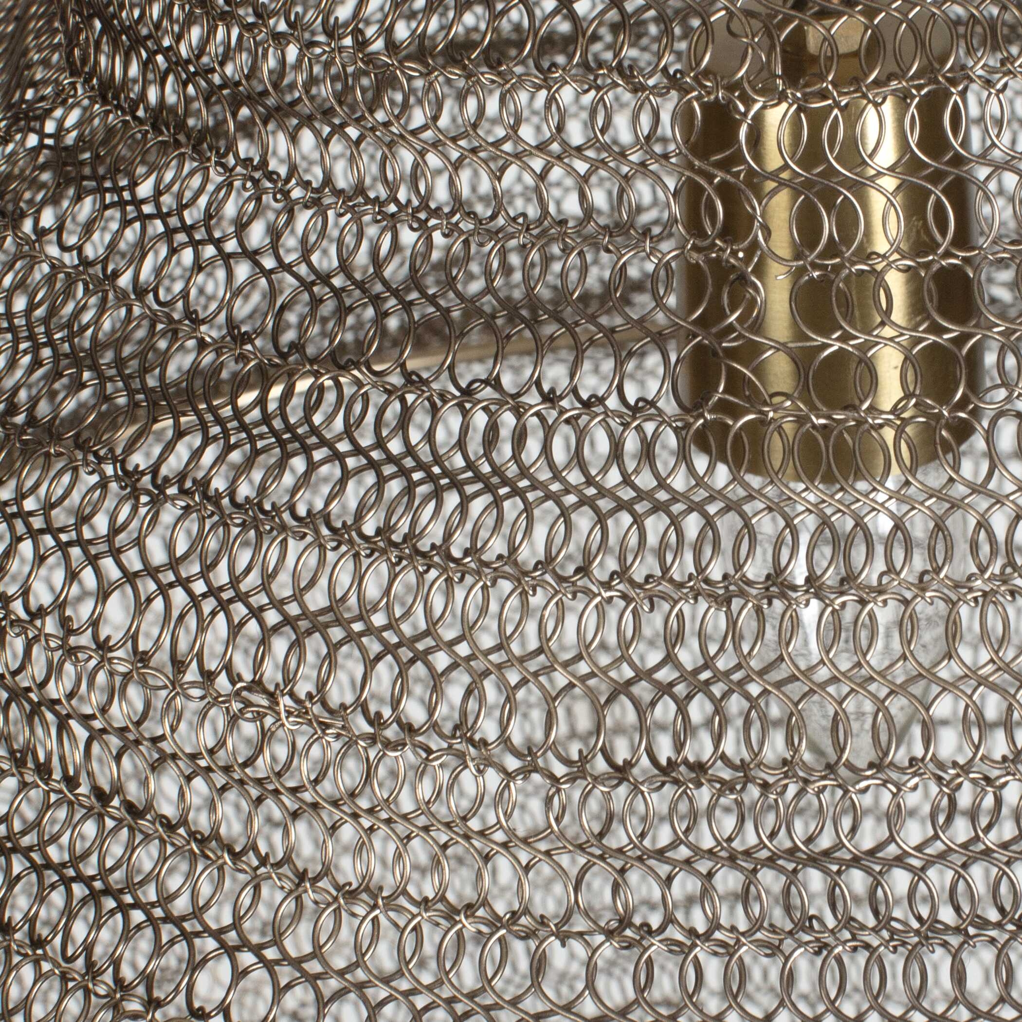 Sigh Woven Brass 1 Light Pendant - Image 8