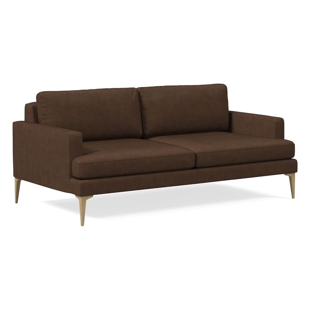 Andes 77" Multi-Seat Sofa, Standard Depth, Vegan Leather, Molasses, BB - Image 0