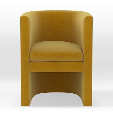 Rounded Modern Dining Chair, Monaco Citronella - Image 2