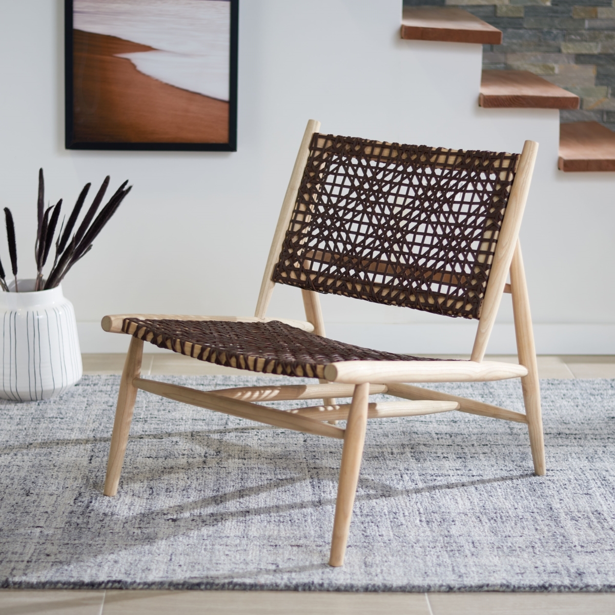Bandelier Accent Chair - Natural / Brown - Safavieh - Image 1