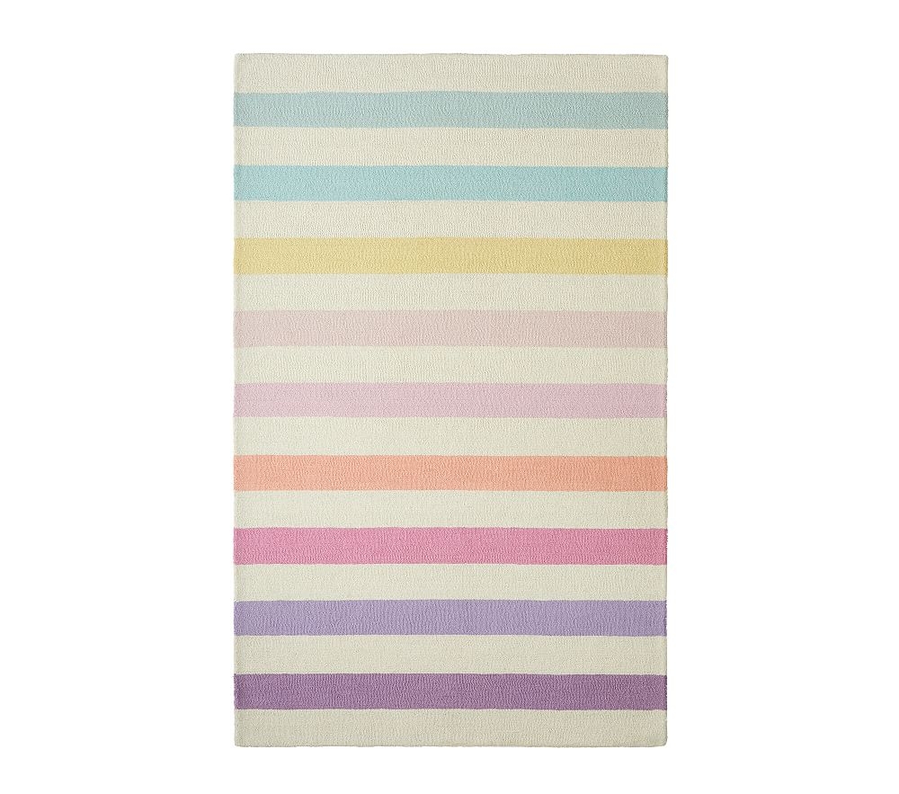Kayla Rainbow Stripe Rug, 7x10', Pink Multi - Image 0