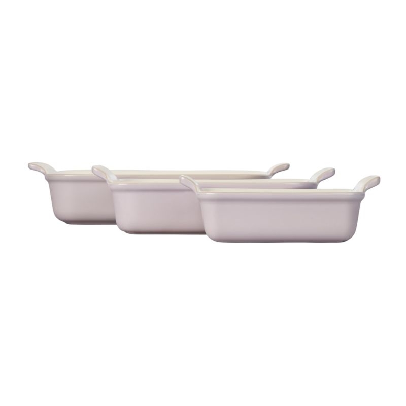 Le Creuset ® Heritage Shallot Stoneware Rectangular Baking Dishes, Set of 3 - Image 1