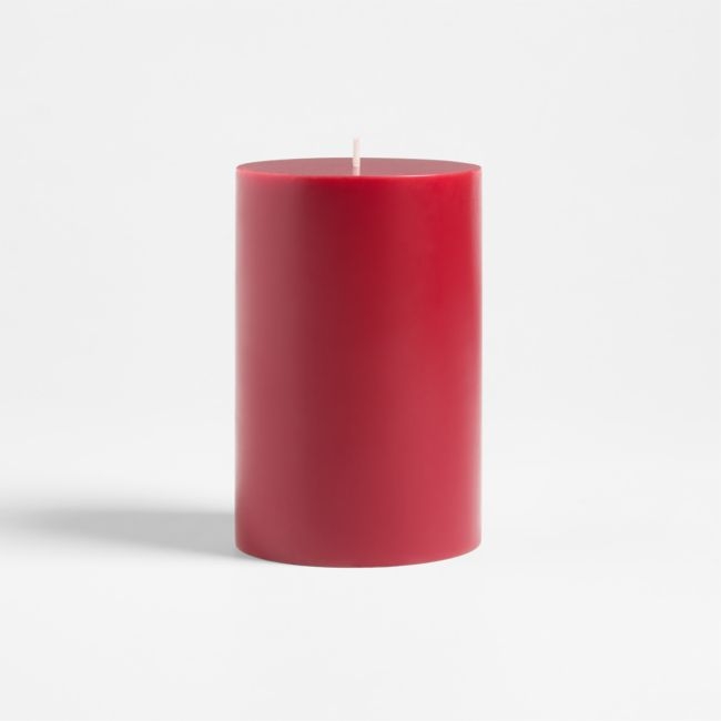 4"x6" Cranberry Scented Pillar Candle - Image 0