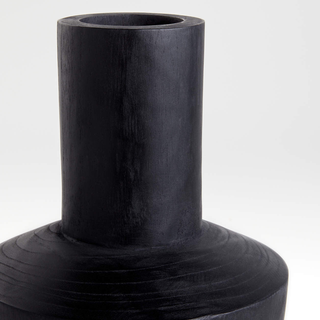 Arllon Wood Vase, Black, Large - Image 2