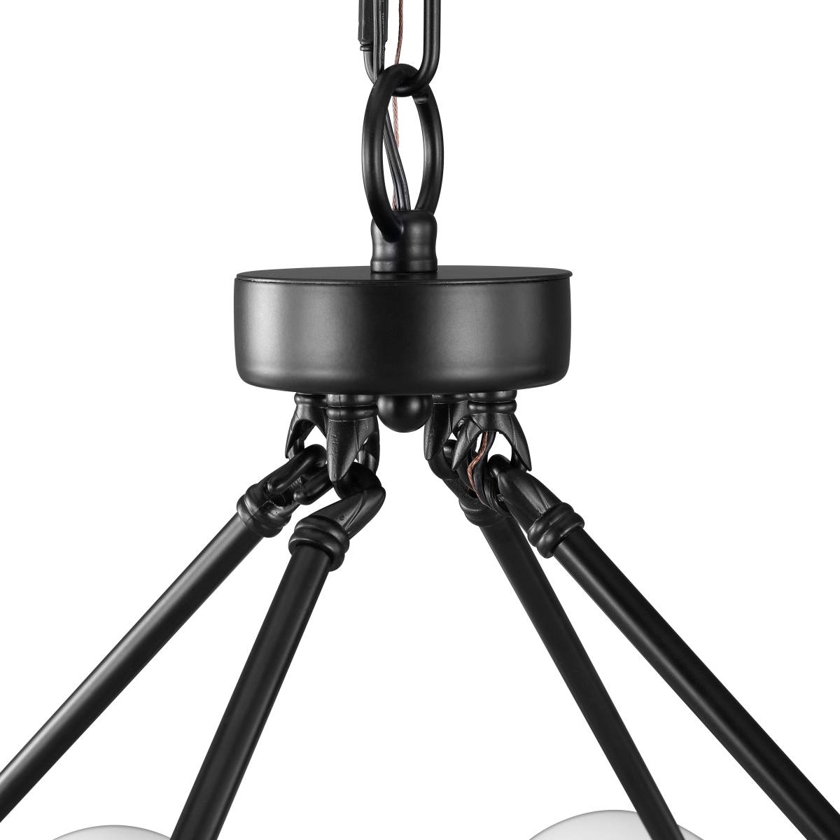 Safavieh Couture Traycee Metal Round Chandelier - Black/White - Image 5