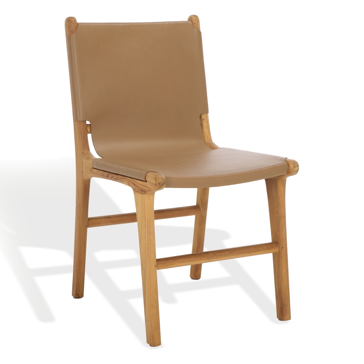 Cassaphina Leather Dining Chair - Brown/Natural (set of 2) - Image 5