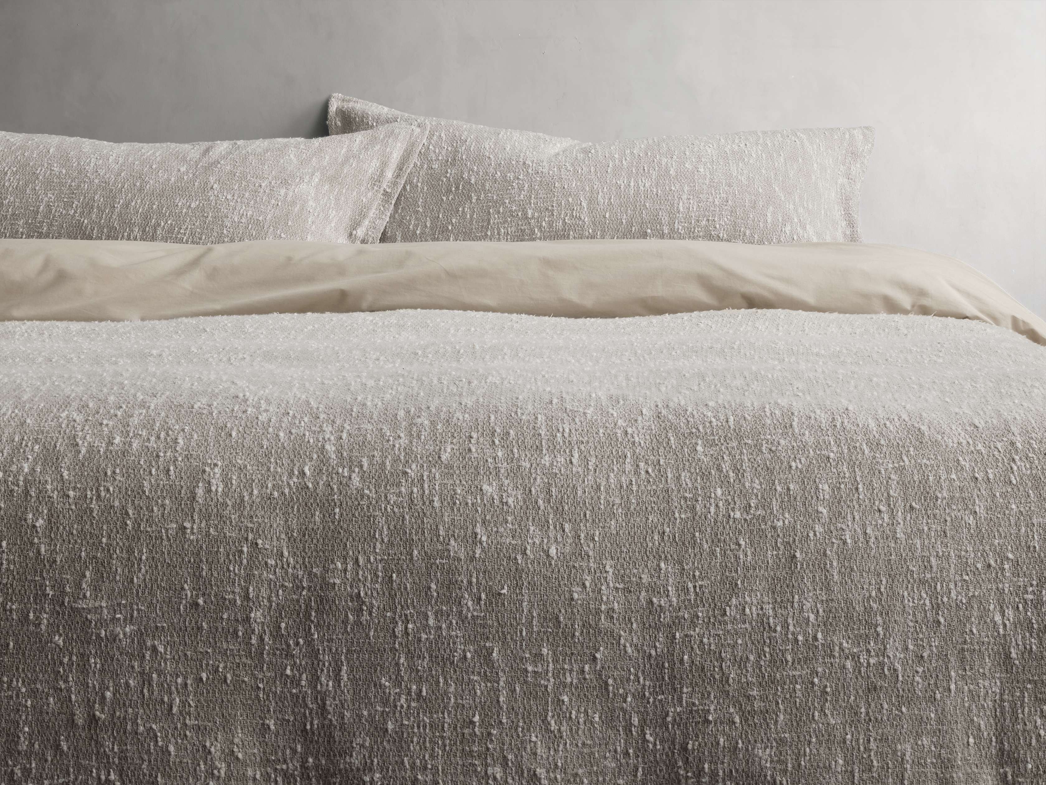 Boucle Queen Duvet Set in Natural  Dune  - Image 0