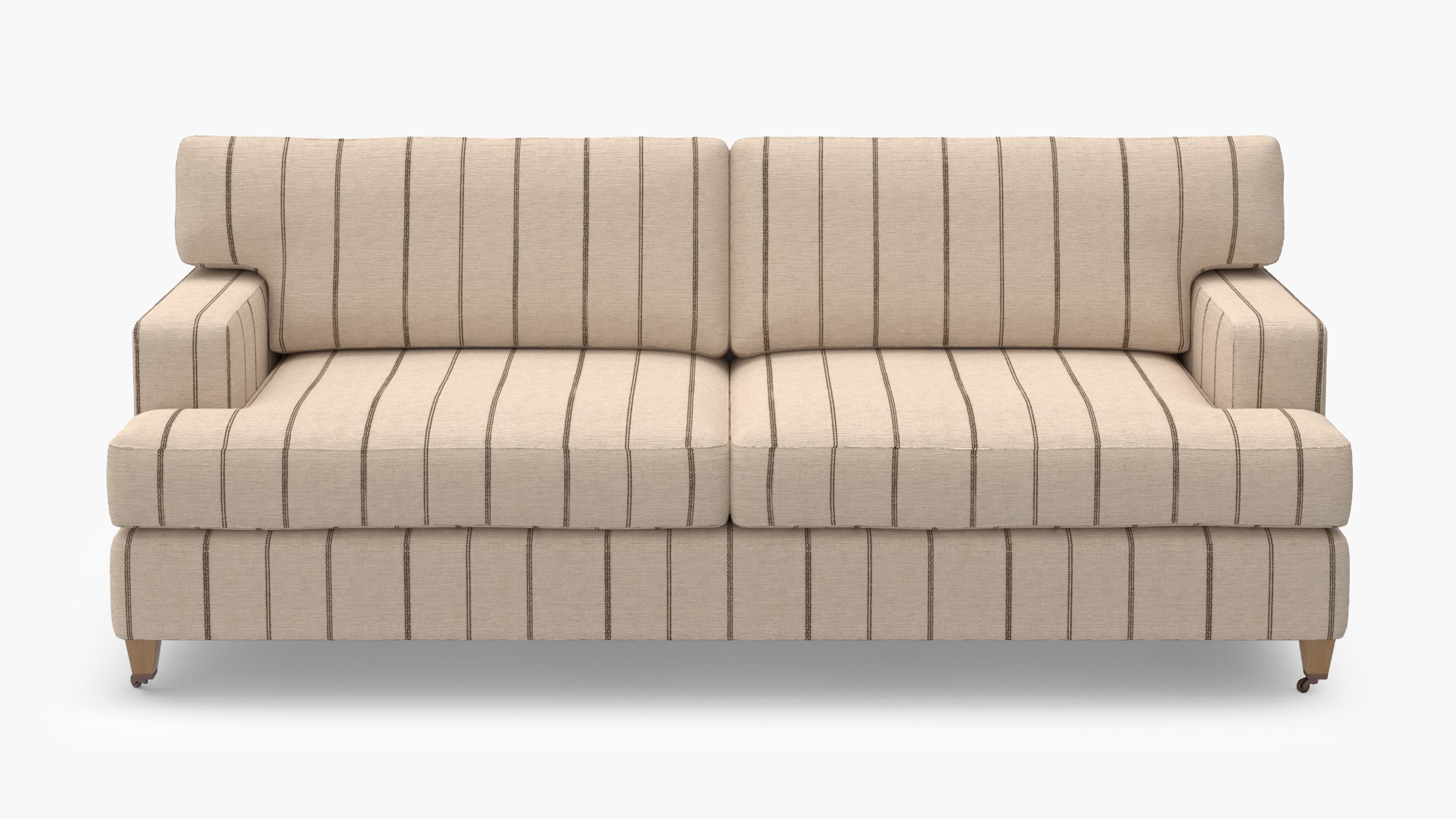 Classic Sofa, Cocoa Felix, Natural with Antique Brass Caster - Image 0