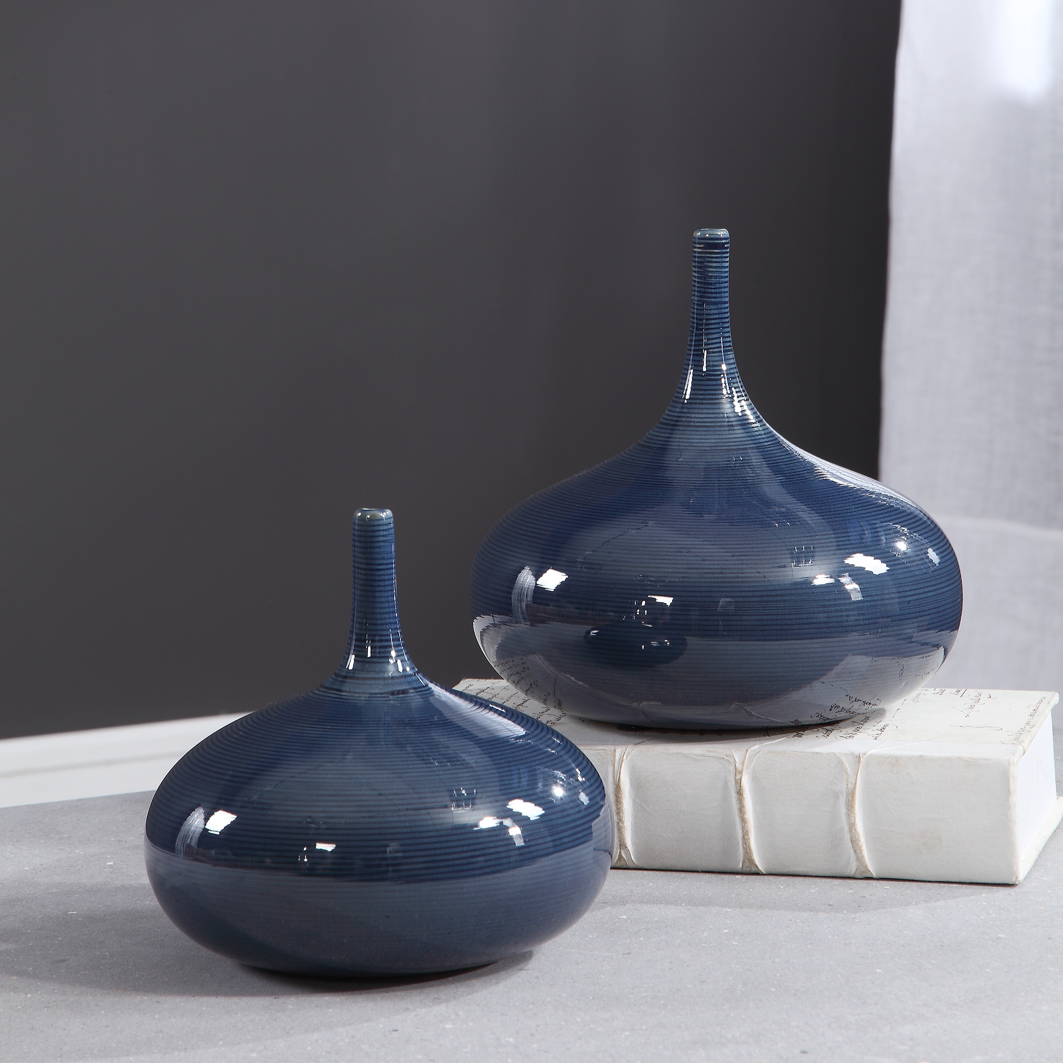 Zayan Blue Vases, S/2 - Image 2