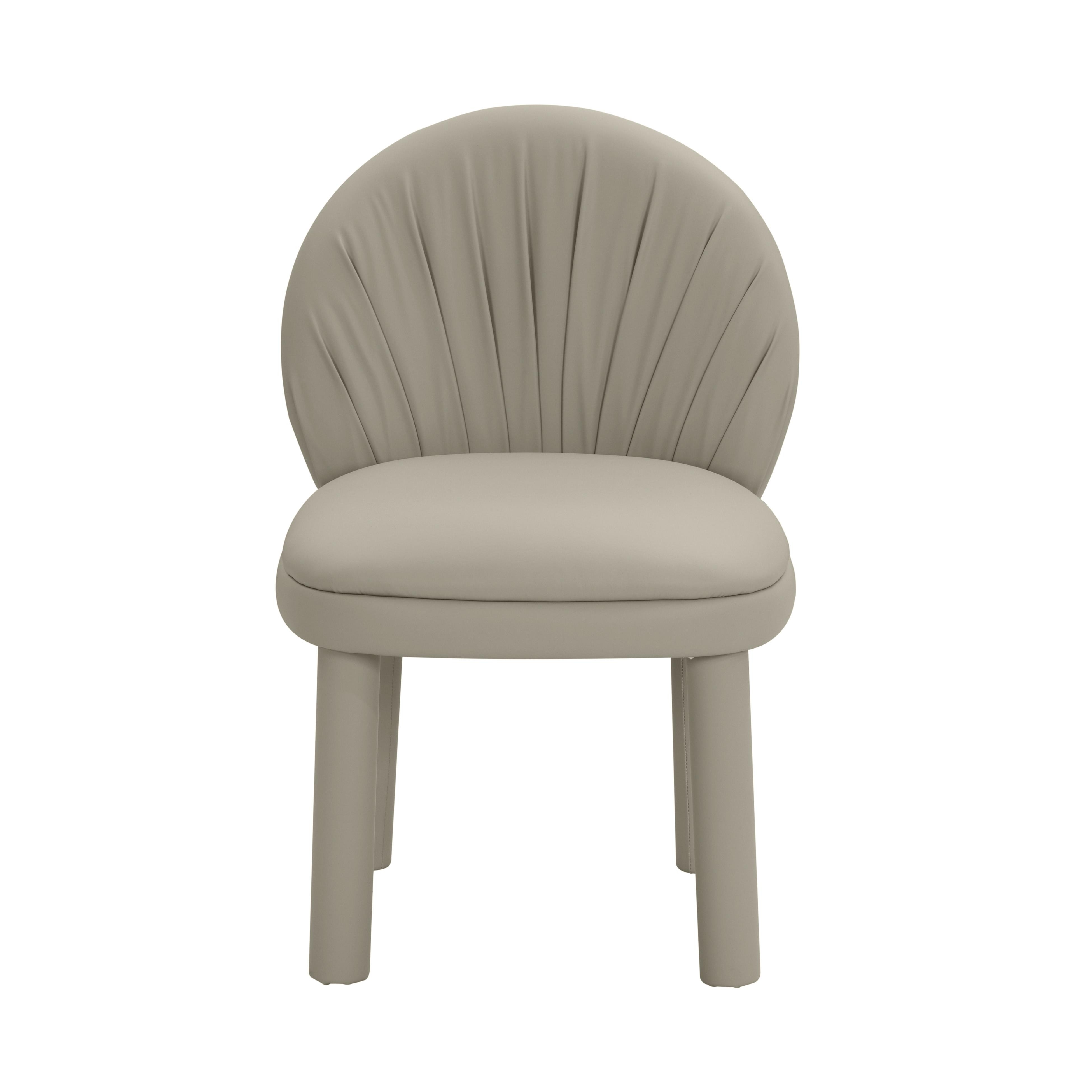 Aliyah Grey Vegan Leather Dining Chair - Image 1