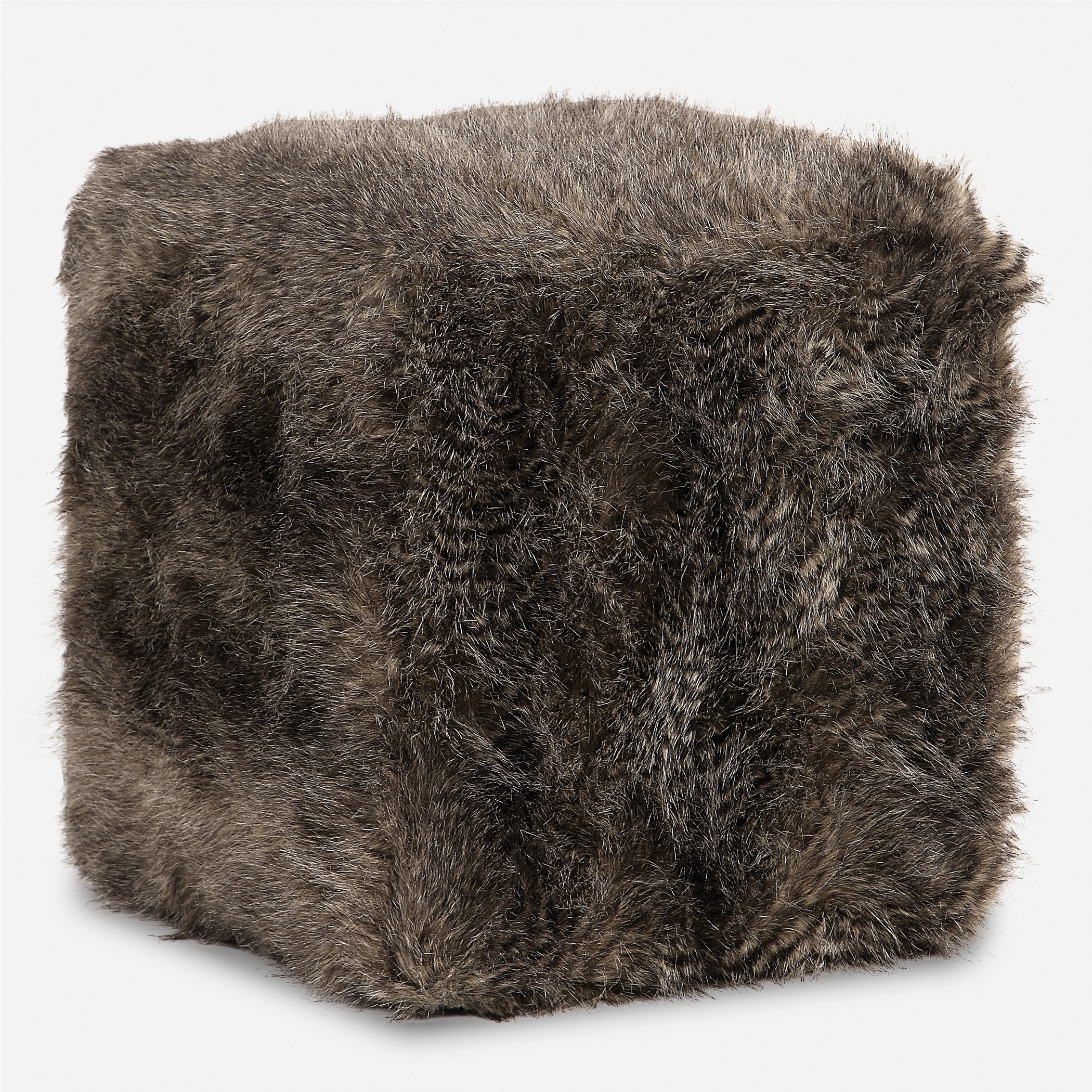 Jayna Fur Ottoman - Image 0