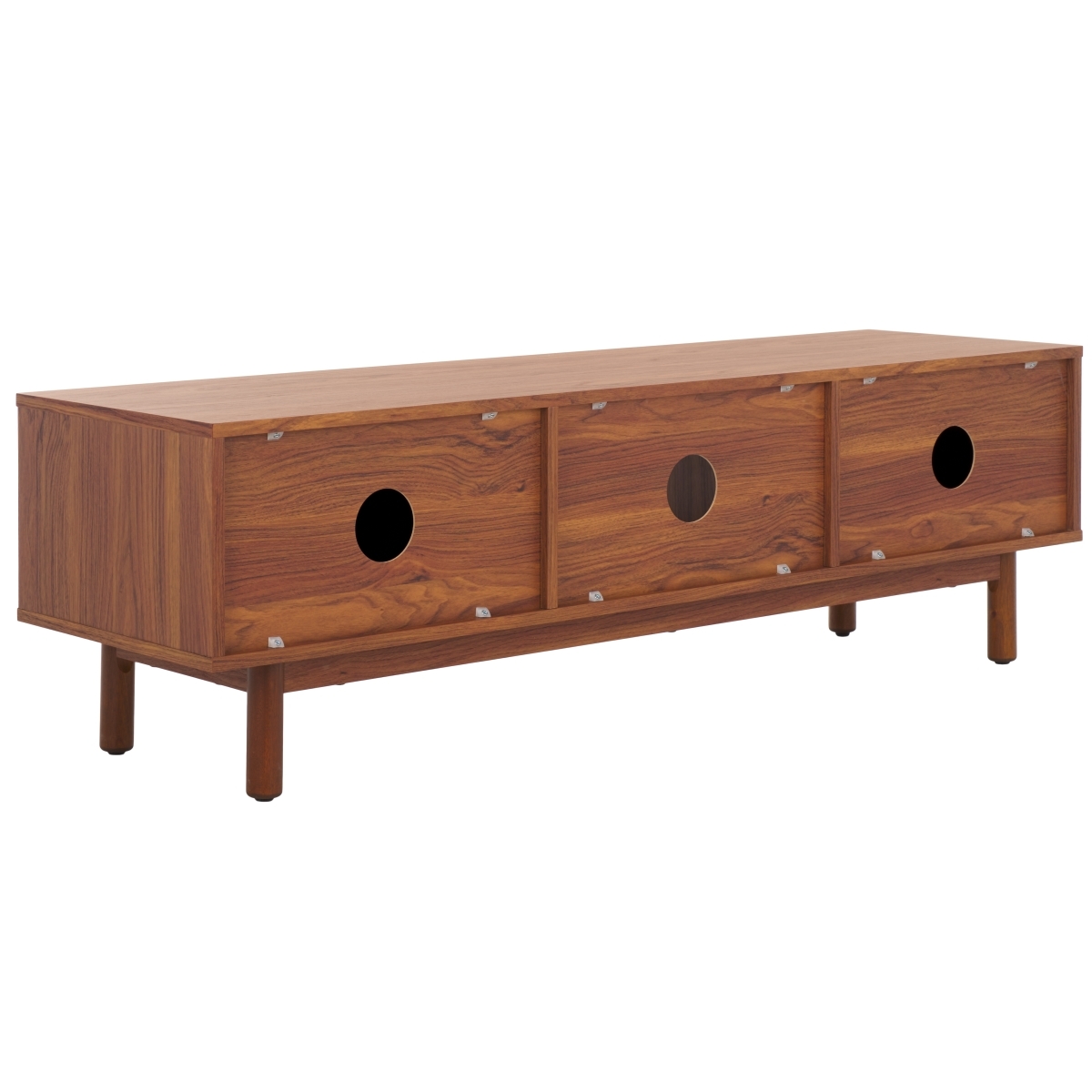Aino 2 Door Media Stand - Walnut / Natural - Safavieh - Image 8
