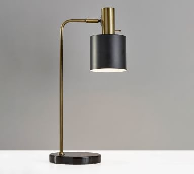 Emmental Marble Task Table Lamp, Black - Image 3