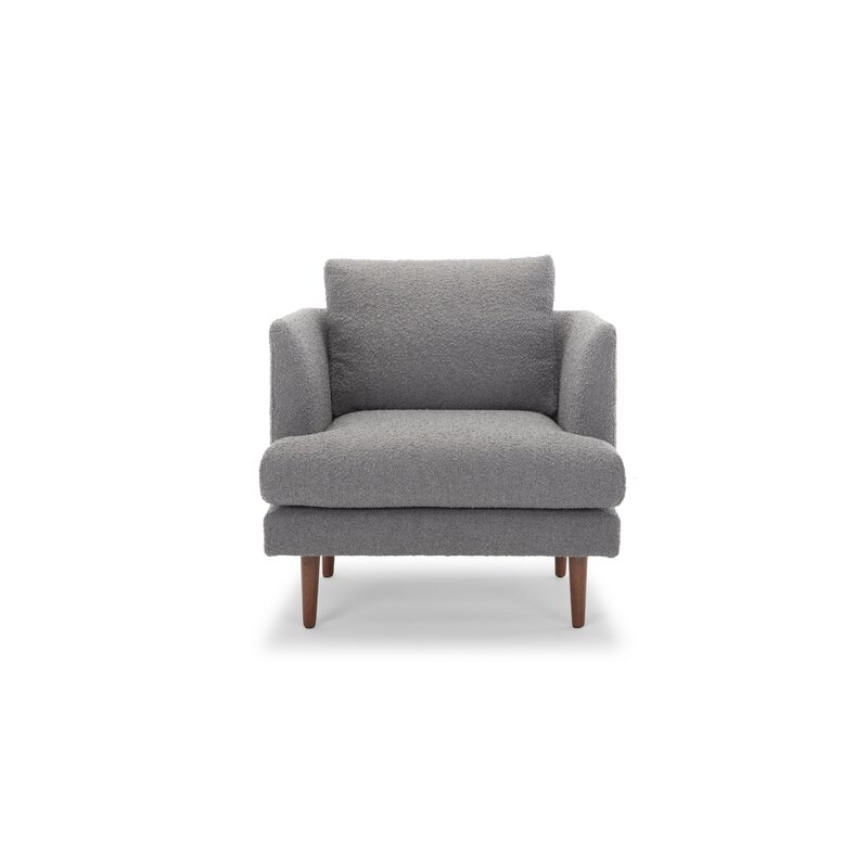 Polaris 32'' Wide Armchair, Boucle Dark Gray Polyester - Image 0
