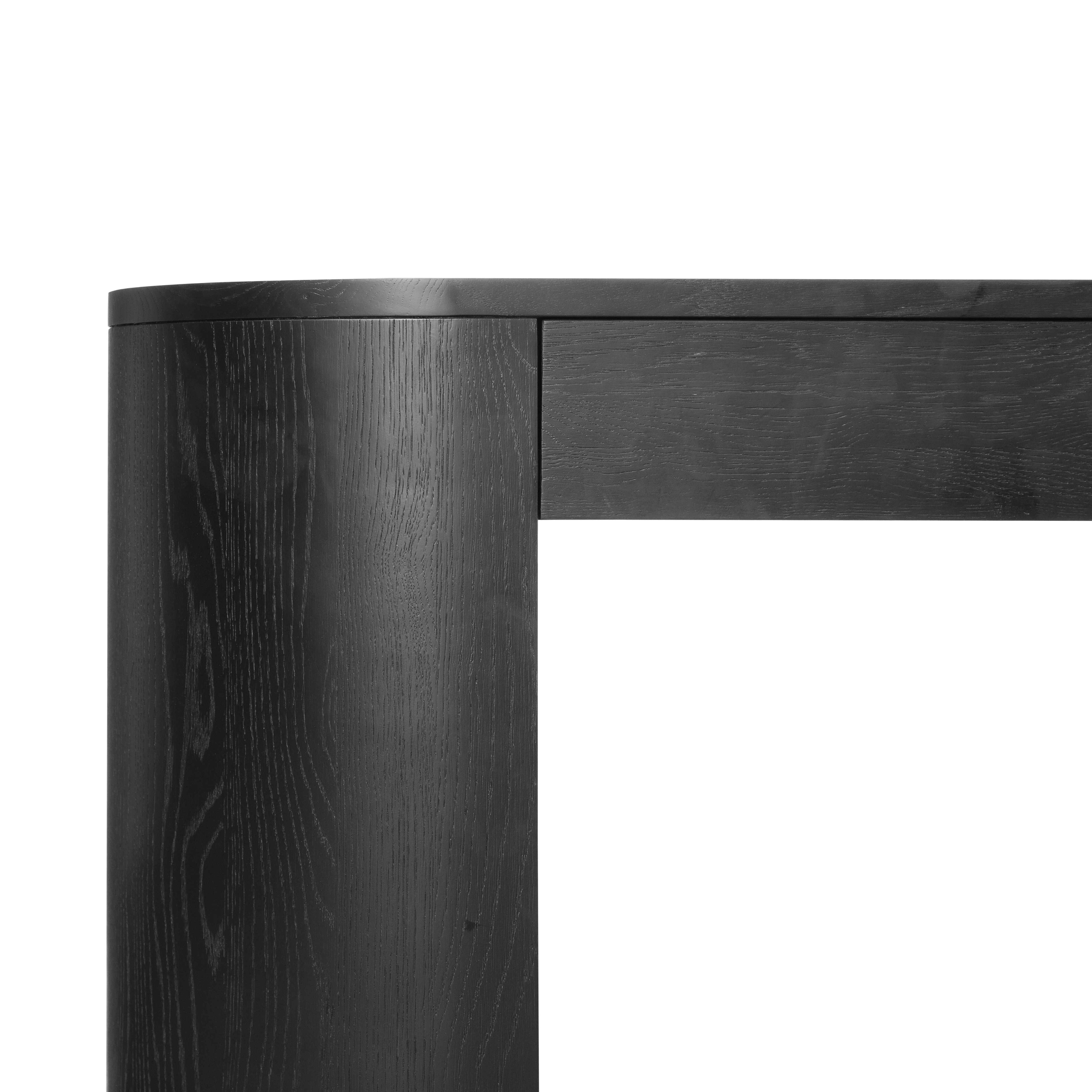 Pilar Desk-Brushed Ebony Oak Veneer - Image 1