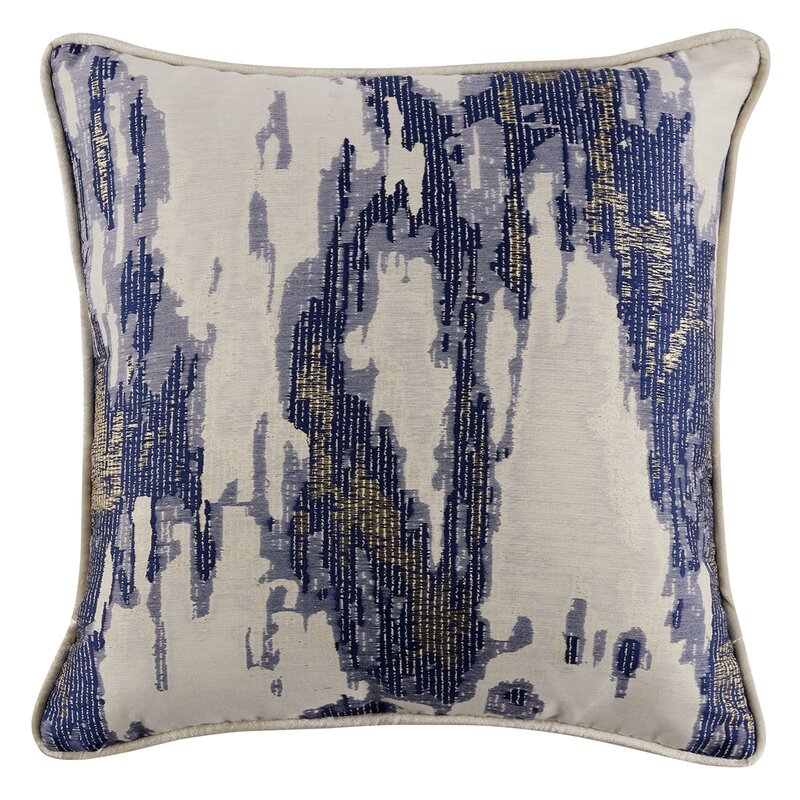 Emdee Mariah Square Pillow Cover and Insert Color: Sapphire - Image 0